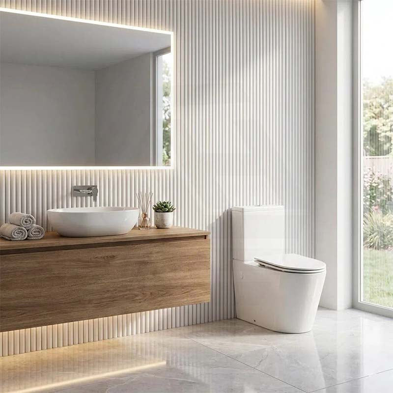 Kohler Grande Rimless Dual Flush Back to Wall Toilet Suite 680x370x790mm - Gloss White