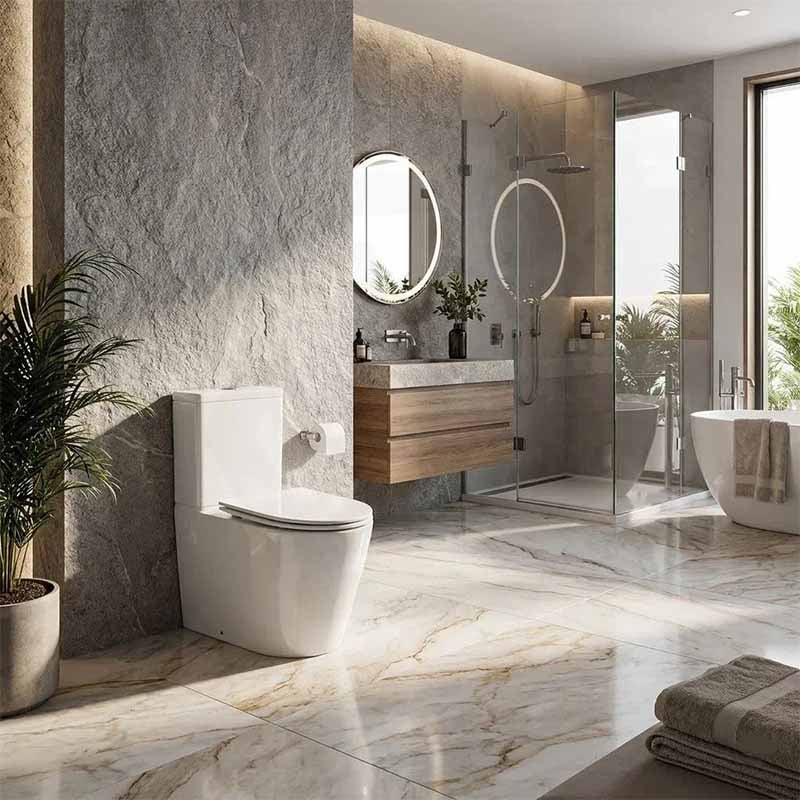 Kohler Grande Rimless Dual Flush Back to Wall Toilet Suite 680x370x790mm - Gloss White
