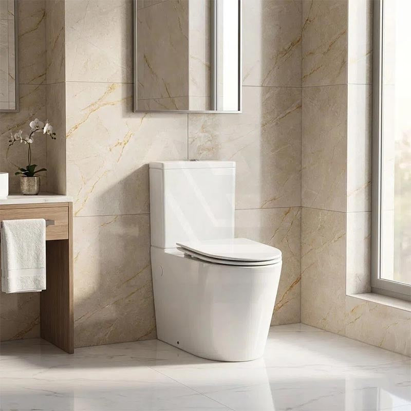 Kohler Grande Rimless Dual Flush Back to Wall Toilet Suite 680x370x790mm - Gloss White