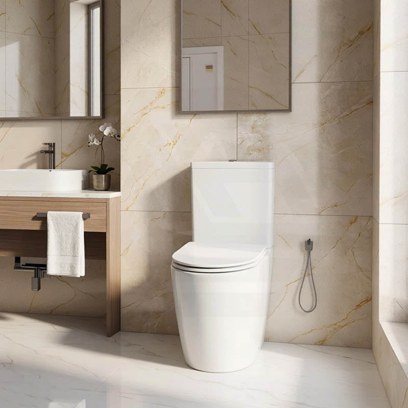 Kohler Grande Rimless Dual Flush Back to Wall Toilet Suite 680x370x790mm - Gloss White
