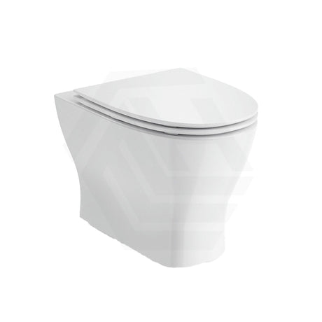 Kohler Reach II 565x370x395mm Ceramic Gloss White Rimless Wall Faced Toilet Pan with Slim Seat