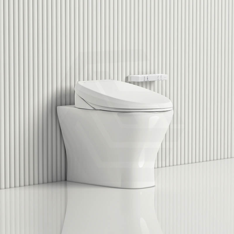 Kohler Reach II Ceramic Gloss White Rimless Wall Faced Toilet Pan with C3-255 Electronic Bidet Seat