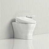 Kohler Reach II Ceramic Gloss White Rimless Wall Faced Toilet Pan with C3-255 Electronic Bidet Seat