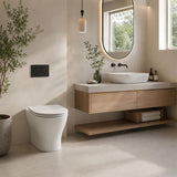 Kohler Reach II Ceramic Rimless Wall Faced Toilet Pan Only with Slim Seat 565x370x395mm - Gloss White