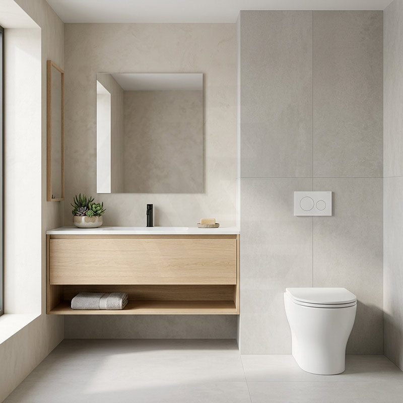 Kohler Reach II Ceramic Rimless Wall Faced Toilet Pan Only with Slim Seat 565x370x395mm - Gloss White