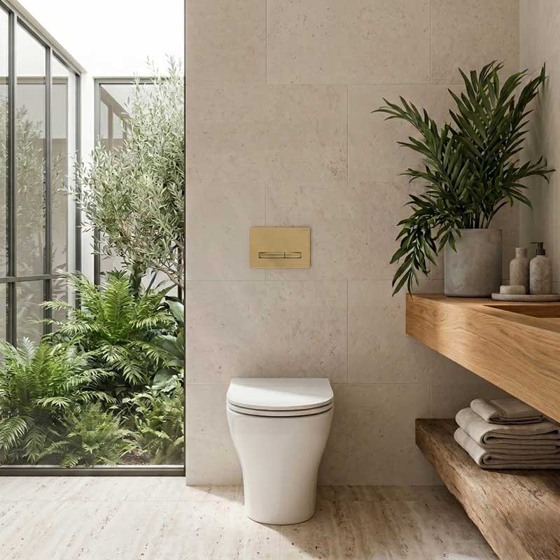 Kohler Reach II Ceramic Rimless Wall Faced Toilet Pan Only with Slim Seat 565x370x395mm - Gloss White