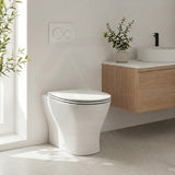 Kohler Reach II Ceramic Rimless Wall Faced Toilet Pan Only with Slim Seat 565x370x395mm - Gloss White