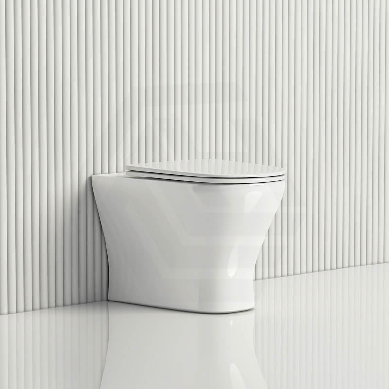 Kohler Reach II 565x370x446mm Ceramic Gloss White Rimless Wall Faced Toilet Pan with Slim Seat