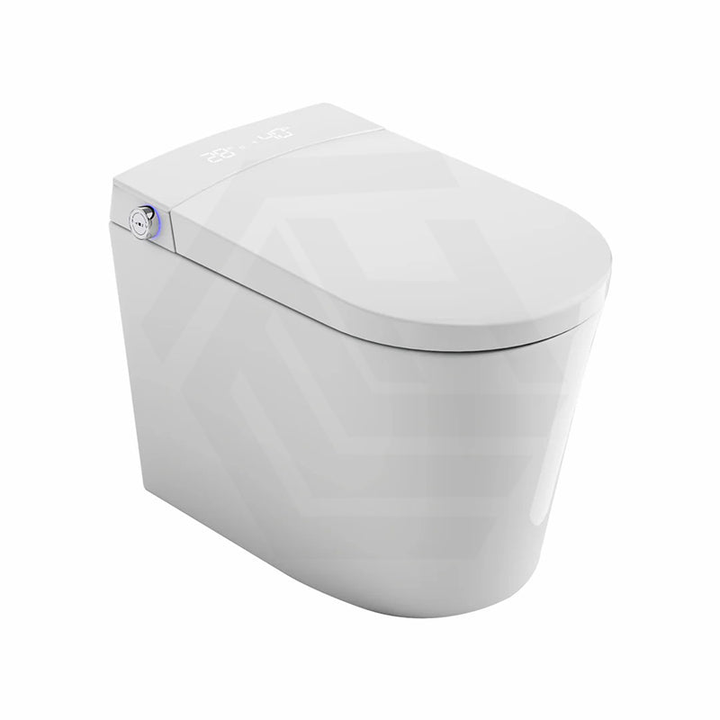 KB Australia Modena Wall Faced Smart Toilet Floor Pan Gloss White with Pneumatic Frameless In-Wall Concealed Cistern Push Button Available