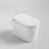 KB Australia Modena Wall Faced Smart Toilet Floor Pan Gloss White with Pneumatic Frameless In-Wall Concealed Cistern Push Button Available