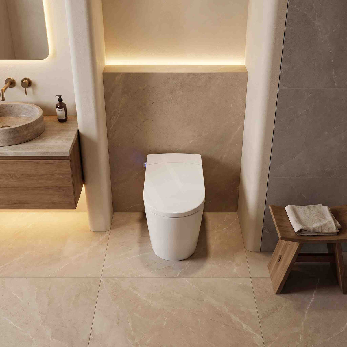 Kohler Modena Wall Faced Smart Toilet Floor Pan with UF Seat 580x400x450mm - Gloss White