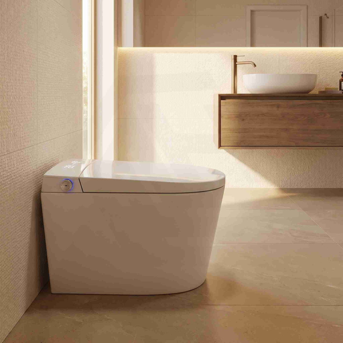 Kohler Modena Wall Faced Smart Toilet Floor Pan with UF Seat 580x400x450mm - Gloss White