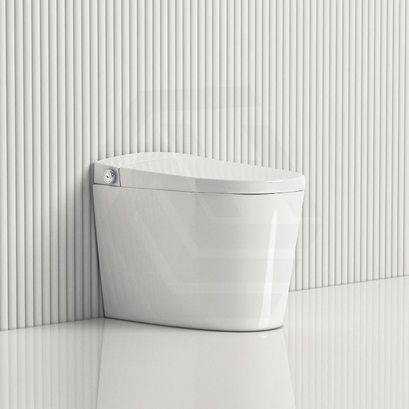 KB Australia Modena Wall Faced Smart Toilet Floor Pan Gloss White with Pneumatic Frameless In-Wall Concealed Cistern Push Button Available
