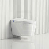 KB Australia Modena Wall Hung Smart Toilet Floor Pan Gloss White with Pneumatic Frameless In-Wall Concealed Cistern Push Button Available