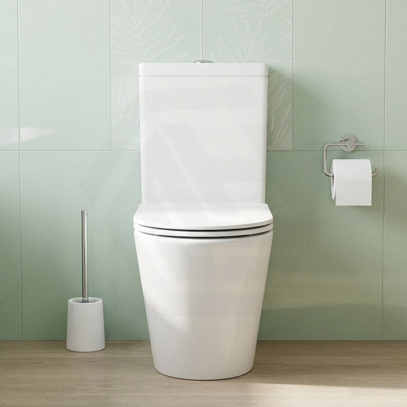 Englefield Bathroom Back To Wall Ceramic Toilet Suite Rimless Slim Seat 670x360x840mm