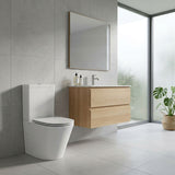 Englefield Bathroom Back To Wall Ceramic Toilet Suite Rimless Slim Seat 670x360x840mm