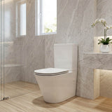 Englefield Bathroom Back To Wall Ceramic Toilet Suite Rimless Slim Seat 670x360x840mm