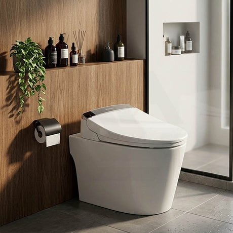Englefield Intelligent Electric Toilet Cover Bidet Seat Plus with Remote Control for Toilet 505x405x150mm - Gloss White