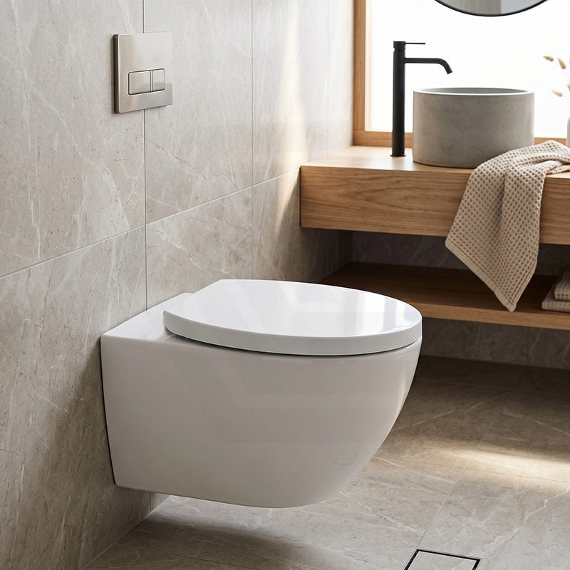 Kohler Veil Wall Hung Quiet-Close™ Toilet Seat Cover 475x365mm- Gloss White