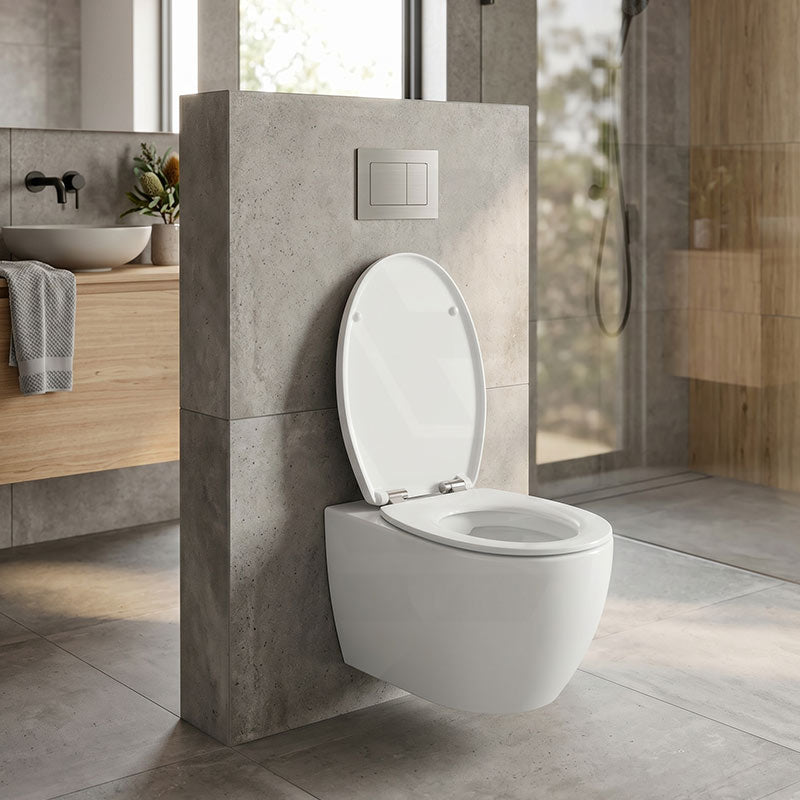 Kohler Veil Wall Hung Quiet-Close™ Toilet Seat Cover 475x365mm- Gloss White