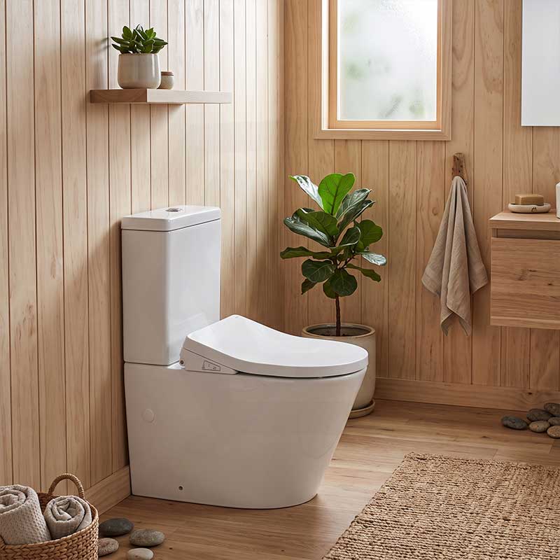 Kohler Opiaz Rimless Back to Wall Toilet with Englefield AVB Electric Bidet Seat 670x360x840mm - Gloss White