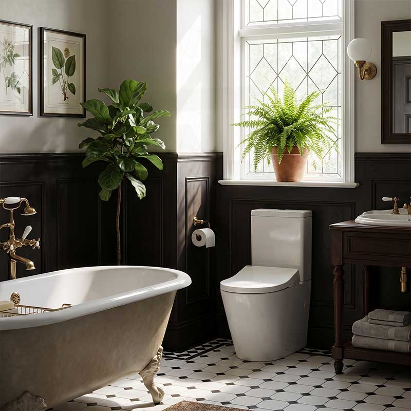 Kohler Opiaz Rimless Back to Wall Toilet with Englefield AVB Electric Bidet Seat 670x360x840mm - Gloss White