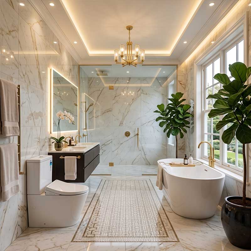 Kohler Opiaz Rimless Back to Wall Toilet with Englefield AVB Electric Bidet Seat 670x360x840mm - Gloss White