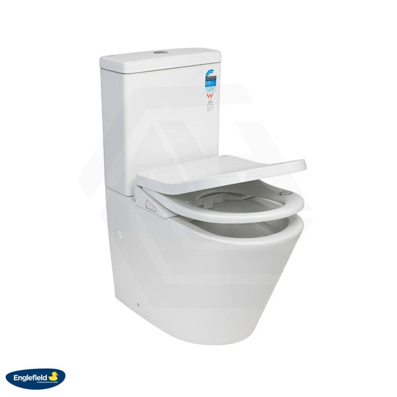 Kohler Opiaz Rimless Back to Wall Toilet with Englefield AVB Electric Bidet Seat 670x360x840mm - Gloss White
