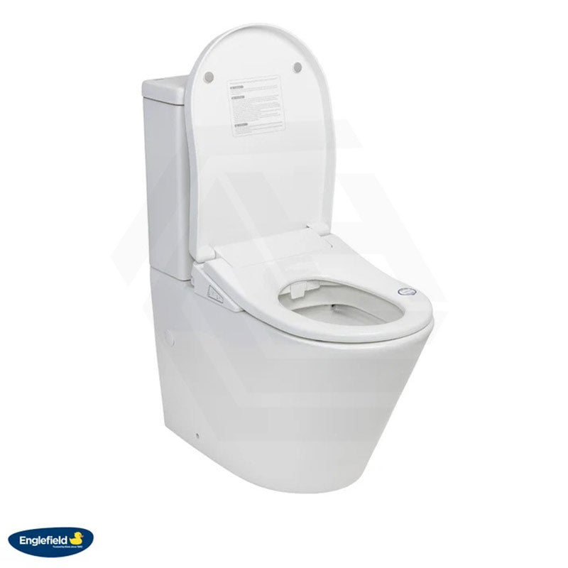 Kohler Opiaz Rimless Back to Wall Toilet with Englefield AVB Electric Bidet Seat 670x360x840mm - Gloss White