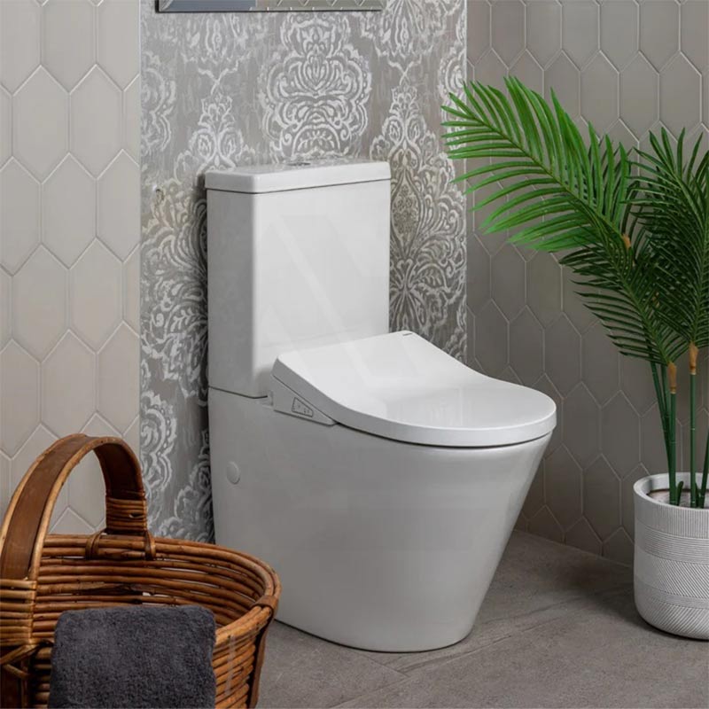 Kohler Opiaz Rimless Back to Wall Toilet with Englefield AVB Electric Bidet Seat 670x360x840mm - Gloss White