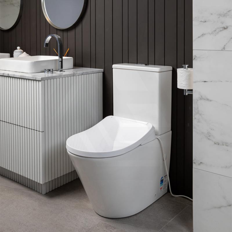 Kohler Opiaz Rimless Back to Wall Toilet with Englefield AVB Electric Bidet Seat 670x360x840mm - Gloss White
