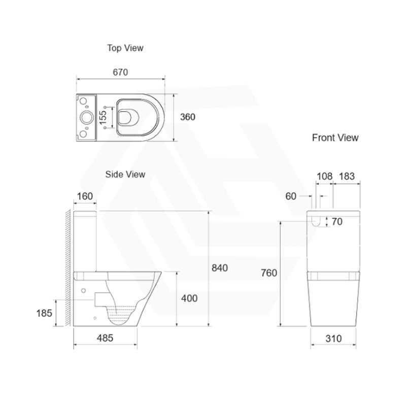 Kohler Opiaz Rimless Back to Wall Toilet with Englefield AVB Electric Bidet Seat 670x360x840mm - Gloss White