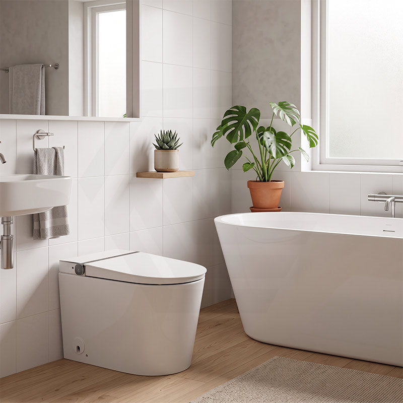 Englefield Sapphire Floor Standing Tankless Intelligent Toilet with VORTEX Flushing 607x392x464mm - Gloss White
