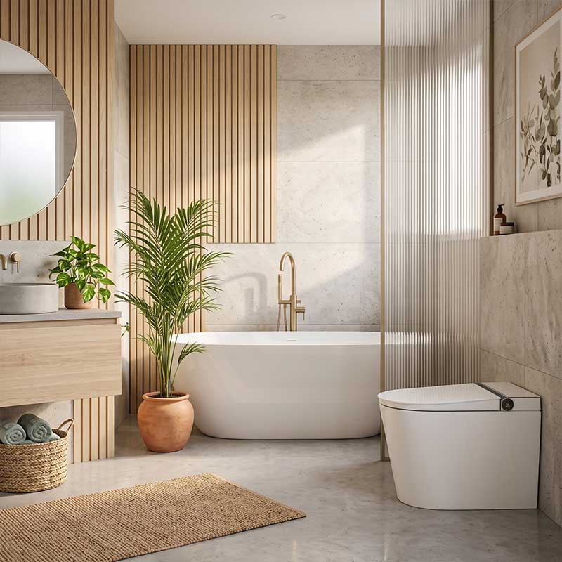 Englefield Sapphire Floor Standing Tankless Intelligent Toilet with VORTEX Flushing 607x392x464mm - Gloss White