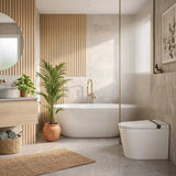 Englefield Sapphire Floor Standing Tankless Intelligent Toilet with VORTEX Flushing 607x392x464mm - Gloss White