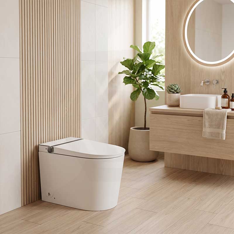 Englefield Sapphire Floor Standing Tankless Intelligent Toilet with VORTEX Flushing 607x392x464mm - Gloss White