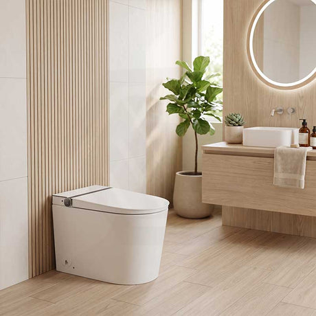 Englefield Sapphire Floor Standing Tankless Intelligent Toilet with VORTEX Flushing 607x392x464mm - Gloss White