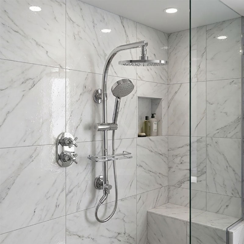 Kohler HydroRail Arched Twin Shower System with Awaken Hand Shower & Optional Overhead Shower - Polished Chrome