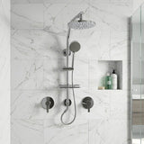 Kohler HydroRail Arched Twin Shower System with Awaken Hand Shower & Optional Overhead Shower - Polished Chrome