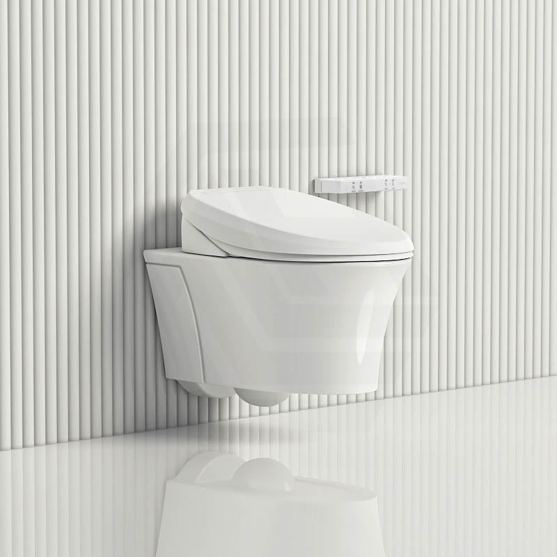 Kohler Veil Vitreous China White Rimless Wall Hung Toilet Pan with C3-255 Electronic Bidet Seat