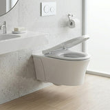 Kohler Veil Vitreous China Rimless Wall Hung Toilet Pan Only with Slim Seat 554x385x345mm - Gloss White