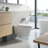 Kohler Veil Vitreous China Rimless Wall Hung Toilet Pan Only with Slim Seat 554x385x345mm - Gloss White