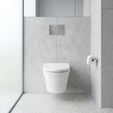 Kohler Veil Vitreous China Rimless Wall Hung Toilet Pan Only with Slim Seat 554x385x345mm - Gloss White