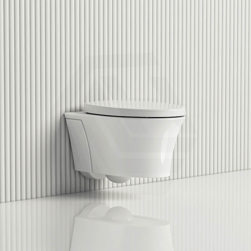 Kohler Veil 554x385x345mm Vitreous China Gloss White Rimless Wall Hung Toilet Pan with Slim Seat