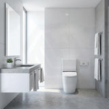 Kohler Rimless Back to Wall Ceramic Toilet Suite with Englefield Electric Bidet Seat 650x395x830mm - Gloss White
