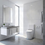 Kohler Rimless Back to Wall Ceramic Toilet Suite with Englefield Electric Bidet Seat 650x395x830mm - Gloss White