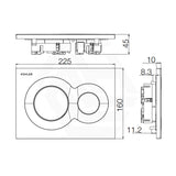 Kohler Lynk Flush Plate Dual Button Variant Colour Available for Mechanical In-wall Cisterns