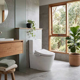 Kohler Grande Rimless Dual Flush Back to Wall Toilet Suite Combo with Englefield Intelligent Electric Heated Toilet Seat 650x395x830mm