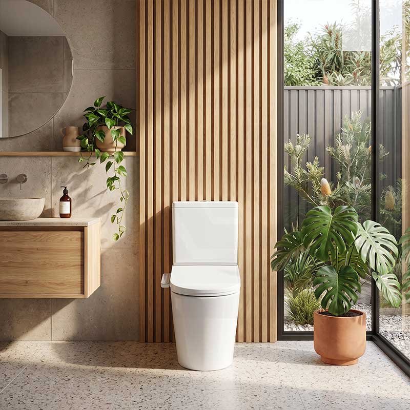 Kohler Grande Rimless Dual Flush Back to Wall Toilet Suite Combo with Englefield Intelligent Electric Heated Toilet Seat 650x395x830mm