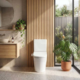 Kohler Grande Rimless Dual Flush Back to Wall Toilet Suite Combo with Englefield Intelligent Electric Heated Toilet Seat 650x395x830mm